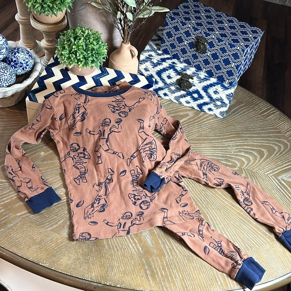 Little Boy Carter’s Snug Soft & Comfy Fall Football Pajama Set